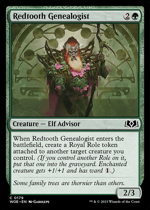 WOE, Redtooth Genealogist, Standard, 179, C, Near Mint, Normal, EN