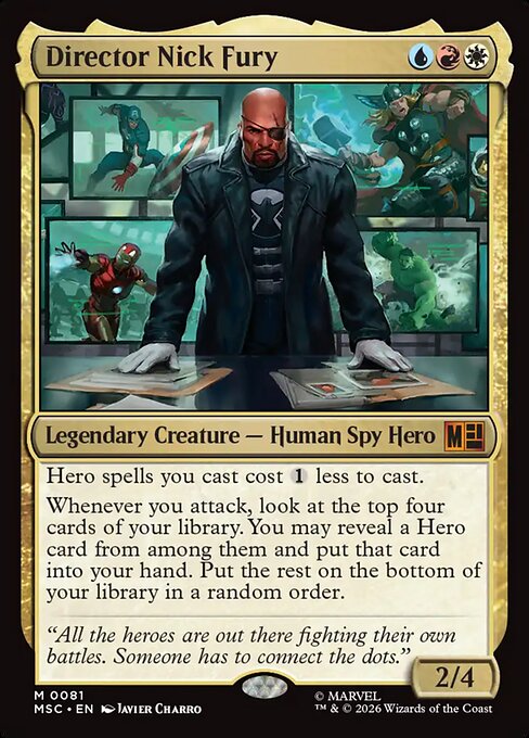 MSC, Director Nick Fury, Standard, 81, M, Near Mint, {Surge Foil}, EN