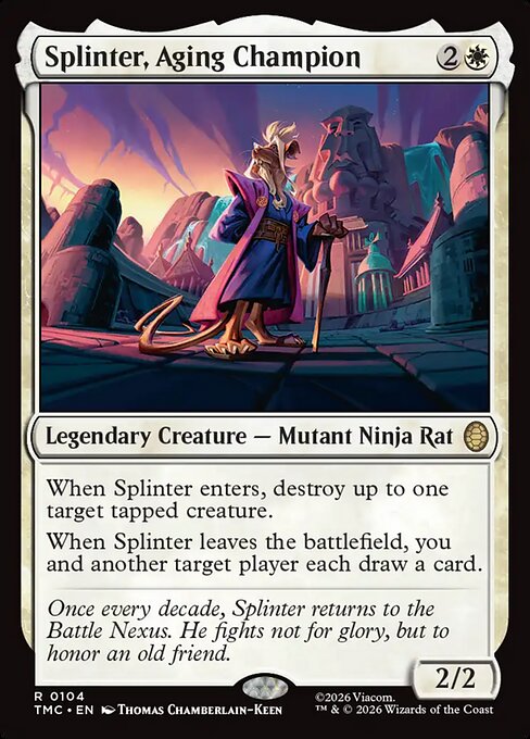 TMC, Splinter, Aging Champion, Standard, 104, R, Near Mint, (Normal), EN