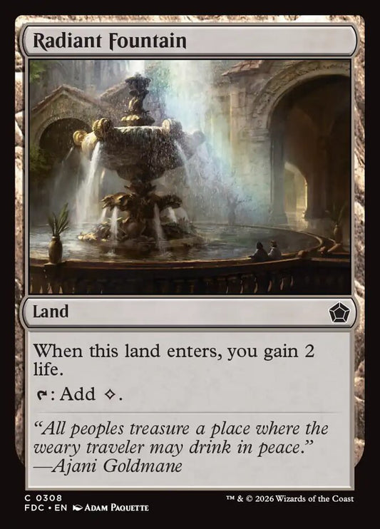 FDC, Radiant Fountain, Standard, 308, C, Near Mint, Normal, EN