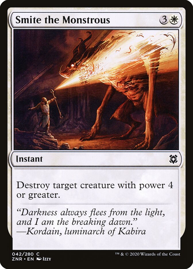 ZNR, Smite the Monstrous, Standard, 42, C, Near Mint, (Foil), EN
