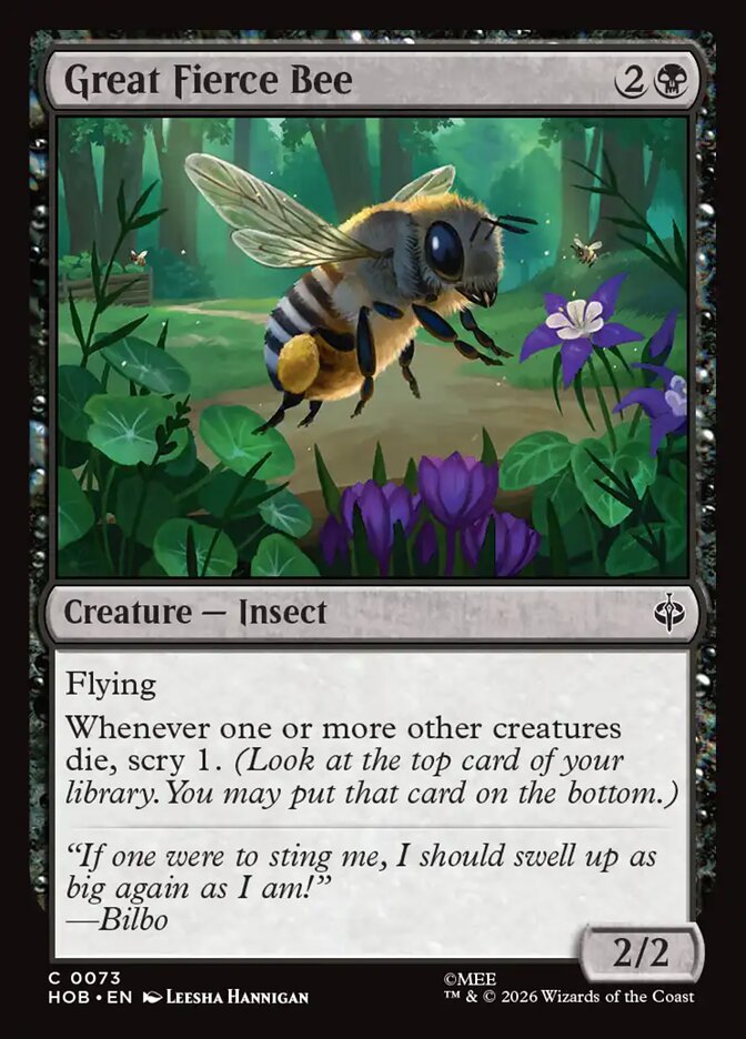 HOB, Great Fierce Bee, Standard, 73, C, Near Mint, Normal, EN