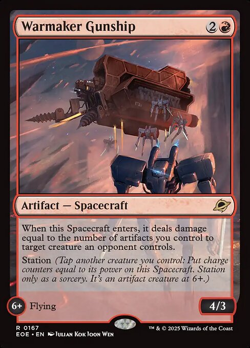 EOE, Warmaker Gunship, Standard, 167, R, Near Mint, Normal, EN