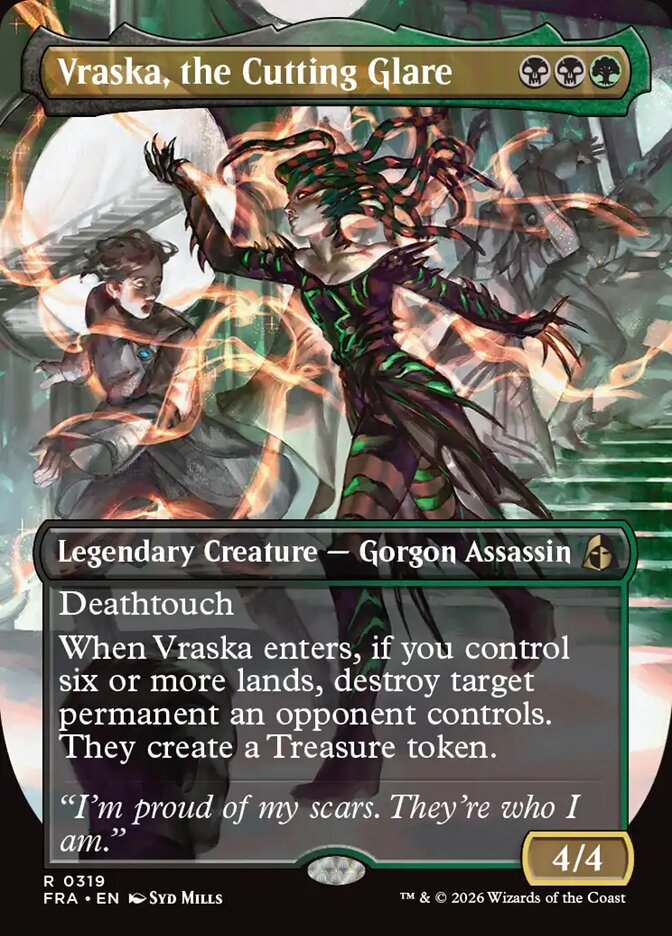 FRA, Vraska, the Cutting Glare, (Borderless), 319, R, Near Mint, (Foil), EN