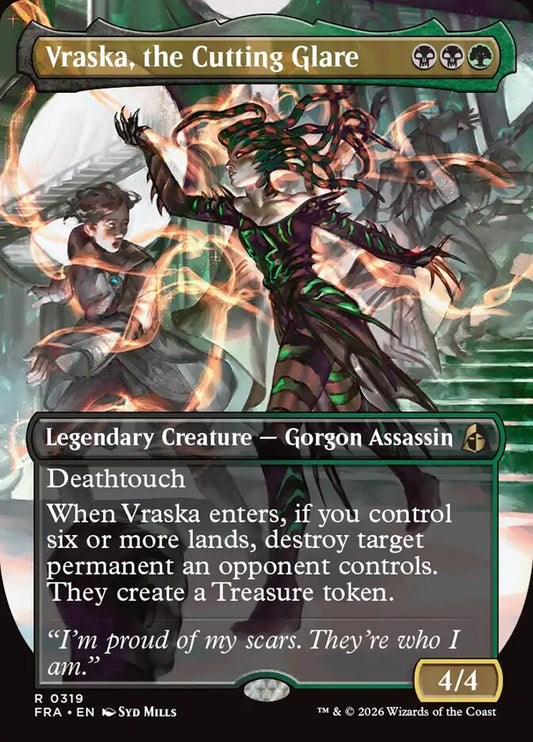 FRA, Vraska, the Cutting Glare, (Borderless), 319, R, Near Mint, (Foil), EN