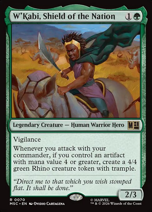 MSC, W'Kabi, Shield of the Nation, Standard, 70, R, Near Mint, Normal, EN