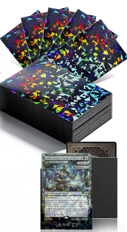 100ct Broken Stone Holographic Card Sleeves, Matte Back Finish (Copy)