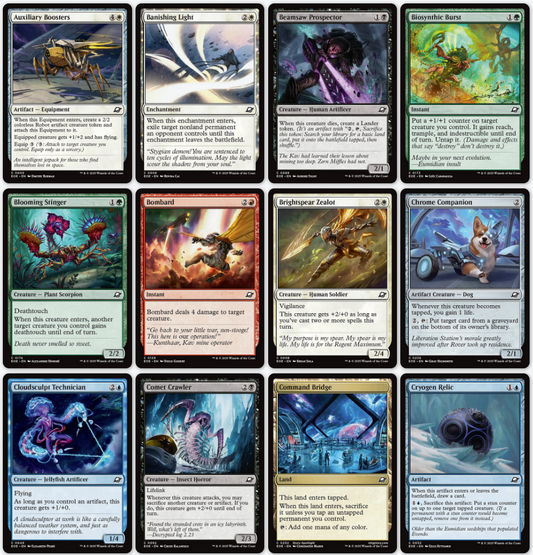 EOE, Foil, Full-Sleeved, 86-Card Commons Set - Edge of Eternities, Magic the Gathering, MTG