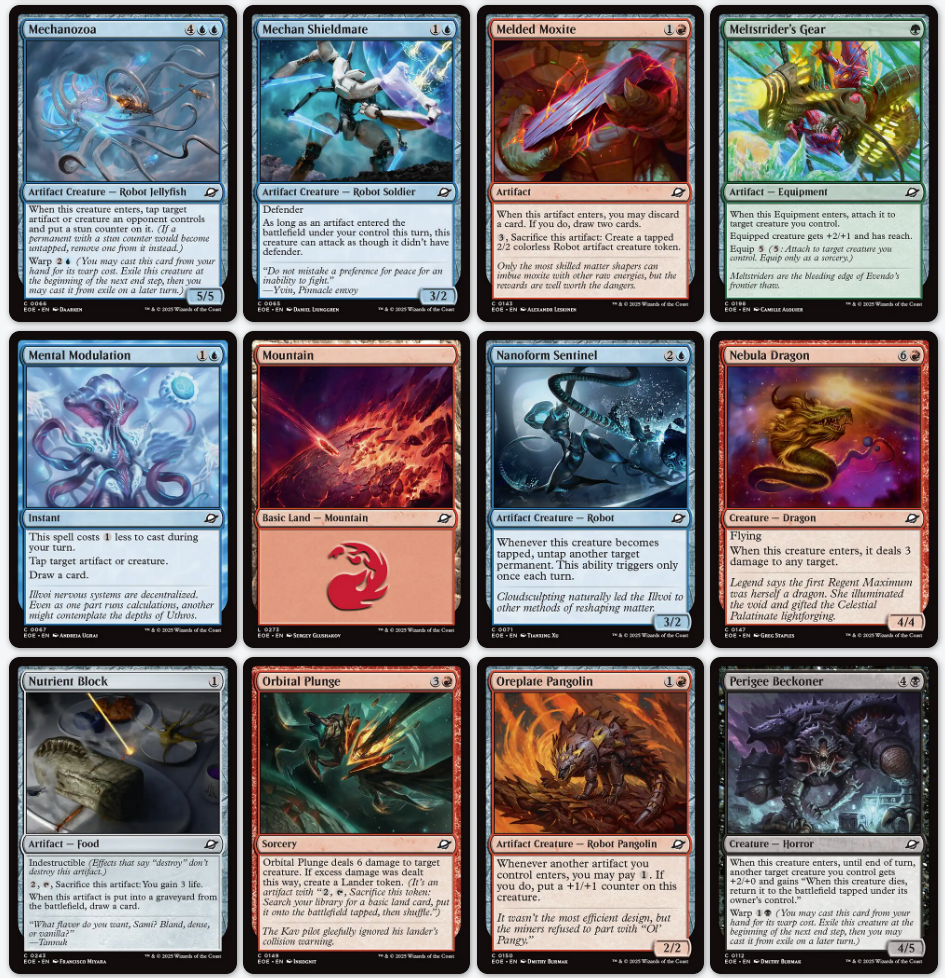 EOE, Foil, Full-Sleeved, 86-Card Commons Set - Edge of Eternities, Magic the Gathering, MTG