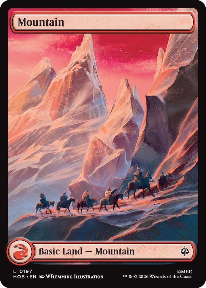 HOB, Mountain, (Full Art), 197, C, Near Mint, (Foil), EN