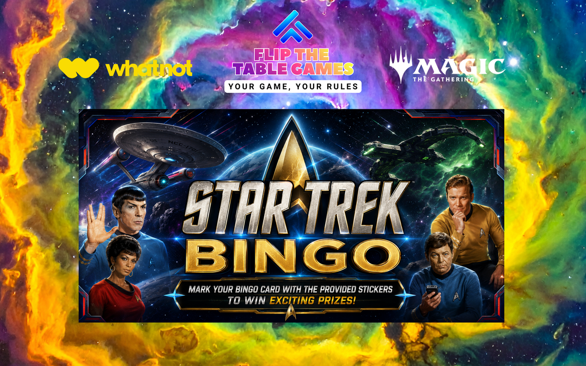 TRK, FTTG - Star Trek Bingo Card PREORDER - Game from 11/13/26 thru 12/23/26