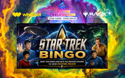 TRK, FTTG - Star Trek Bingo Card PREORDER - Game from 11/13/26 thru 12/23/26 - One Card per Order
