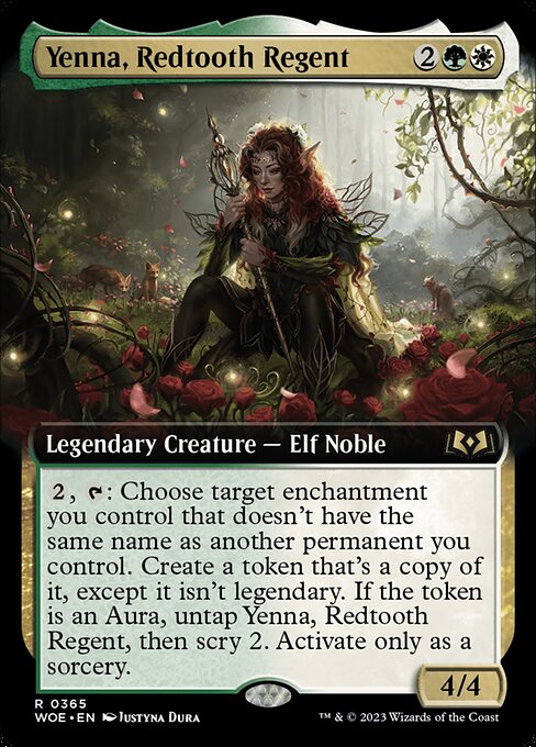 WOE, Yenna, Redtooth Regent, (Extended Art), 365, R, Near Mint, (Foil), EN