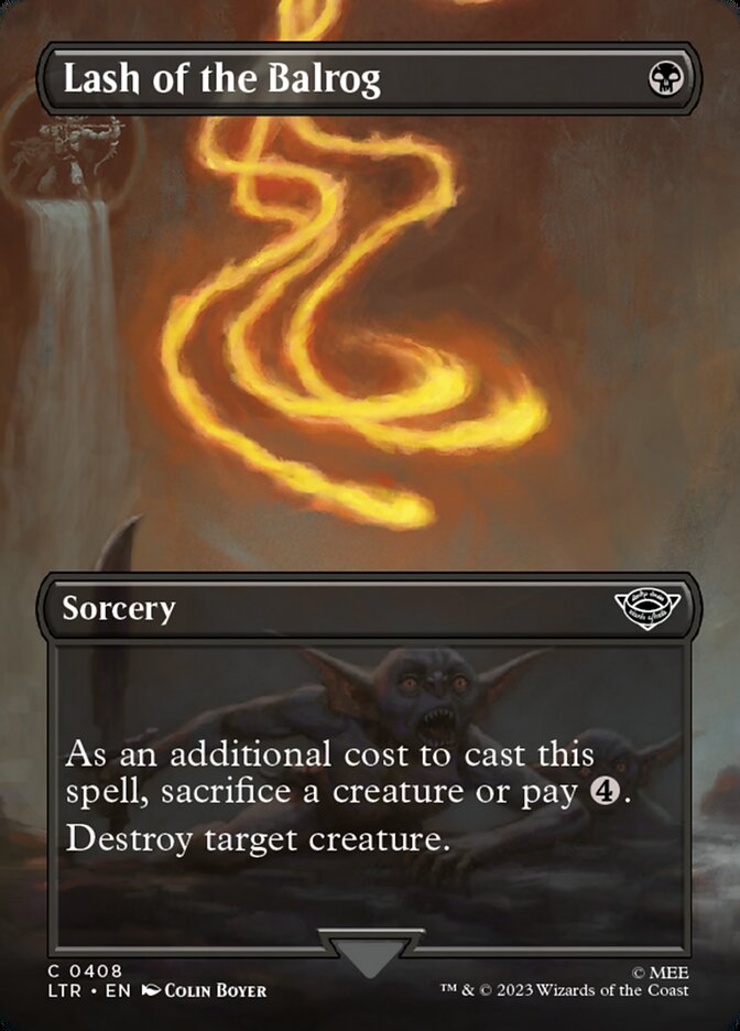 LTR, Lash of the Balrog, (Borderless), 408, C, Near Mint, (Foil), EN