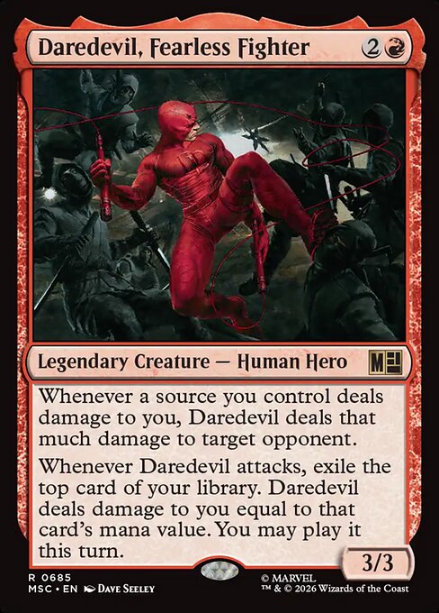 MSC, Daredevil, Fearless Fighter, Standard, 685, R, Near Mint, (Foil), EN