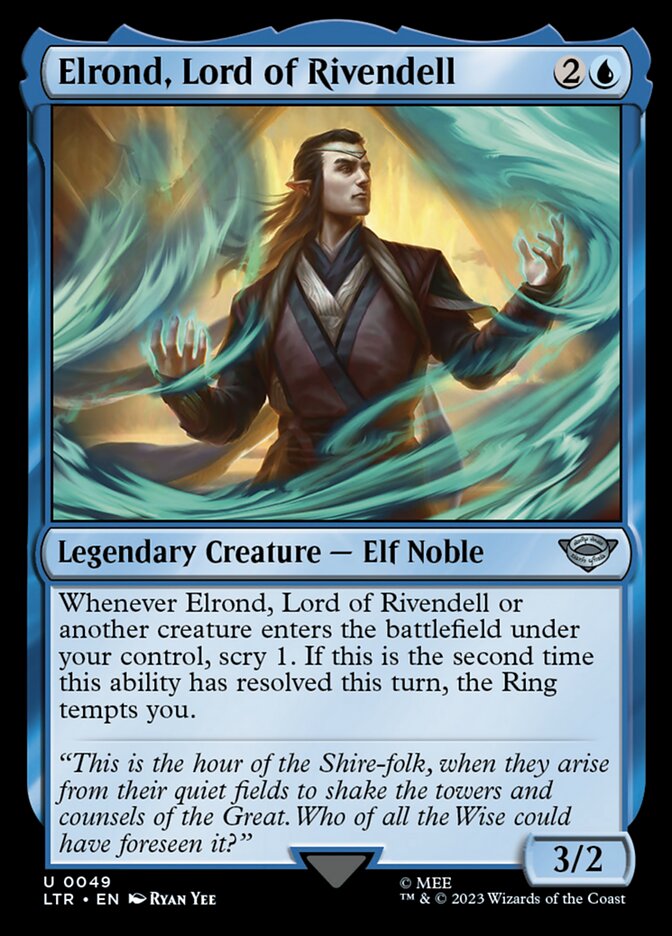 LTR, Elrond, Lord of Rivendell, Standard, 49, U, Near Mint, (Foil), EN