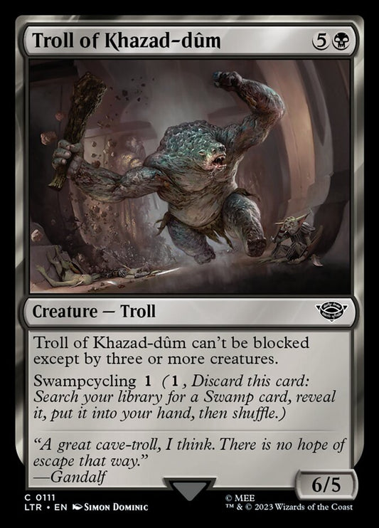 LTR, Troll of Khazad-dûm, Standard, 111, C, Near Mint, Normal, EN