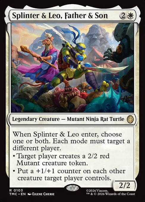 TMC, Splinter & Leo, Father & Son, Standard, 103, R, Near Mint, (Normal), EN