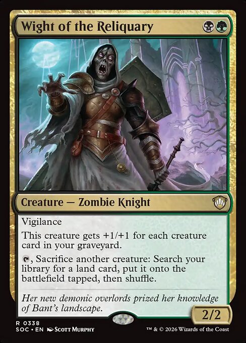 SOC, Wight of the Reliquary, Standard, 338, R, Near Mint, Normal, EN