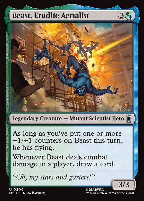 MSH, Beast, Erudite Aerialist, Standard, 206, U, Near Mint, Normal, EN