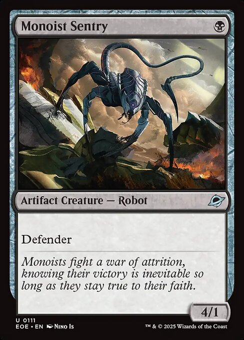 EOE, Monoist Sentry, Standard, 111, U, Near Mint, (Foil), EN