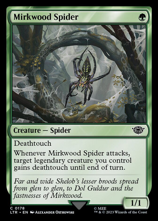 LTR, Mirkwood Spider, Standard, 178, C, Near Mint, Normal, EN