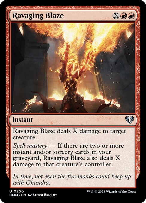 CMM, Ravaging Blaze, Standard, 250, U, Near Mint, Normal, EN