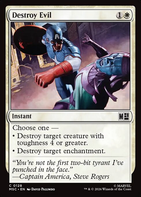 MSC, Destroy Evil, Standard, 128, C, Near Mint, {Surge Foil}, EN