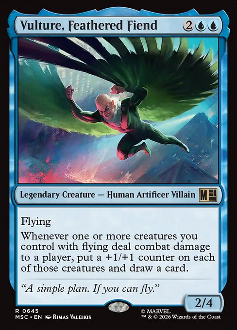 MSC, Vulture, Feathered Fiend, Standard, 645, R, Near Mint, Normal, EN