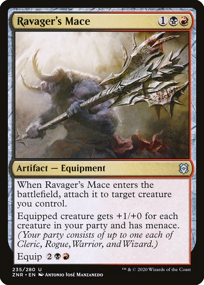 ZNR, Ravager's Mace, Standard, 235, U, Near Mint, Normal, EN