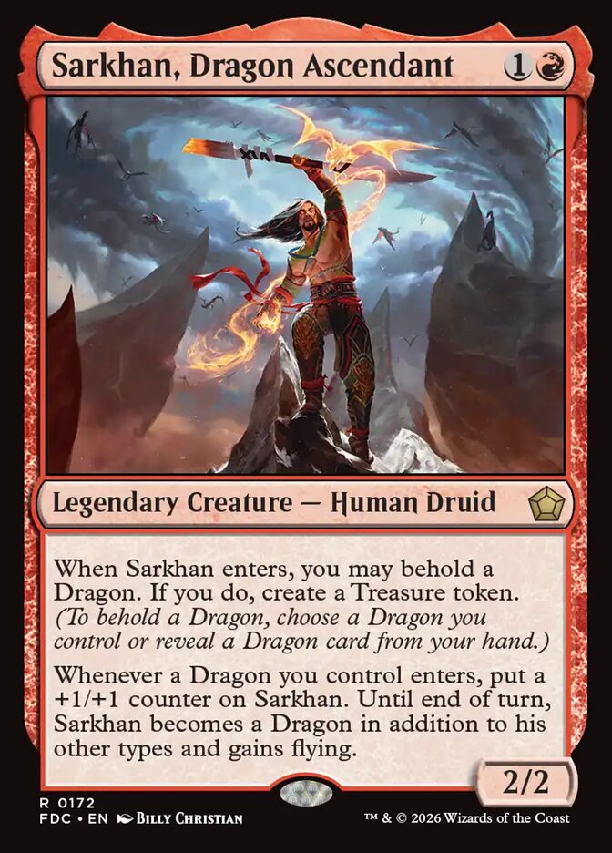 FDC, Sarkhan, Dragon Ascendant, Standard, 172, R, Near Mint, Normal, EN