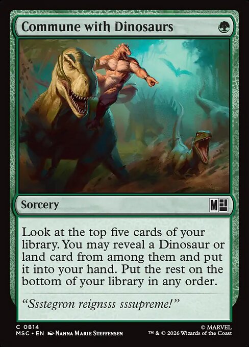MSC, Commune with Dinosaurs, Standard, 814, C, Near Mint, (Foil), EN