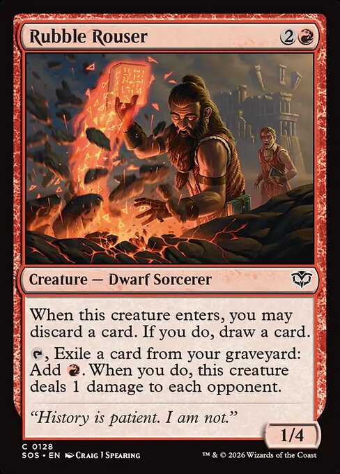 SOS, Rubble Rouser, Standard, 128, C, Near Mint, Normal, EN