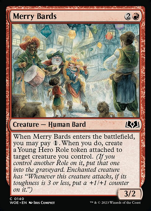 WOE, Merry Bards, Standard, 140, C, Near Mint, (Foil), EN