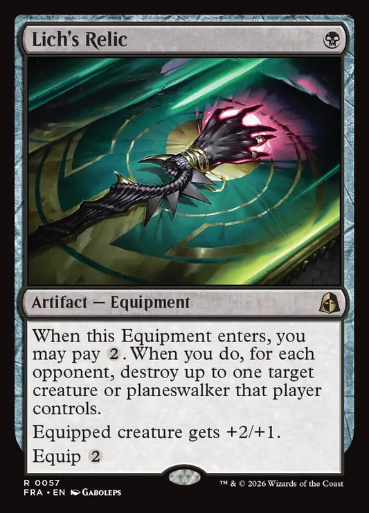 FRA, Lich's Relic, Standard, 57, R, Near Mint, Normal, EN