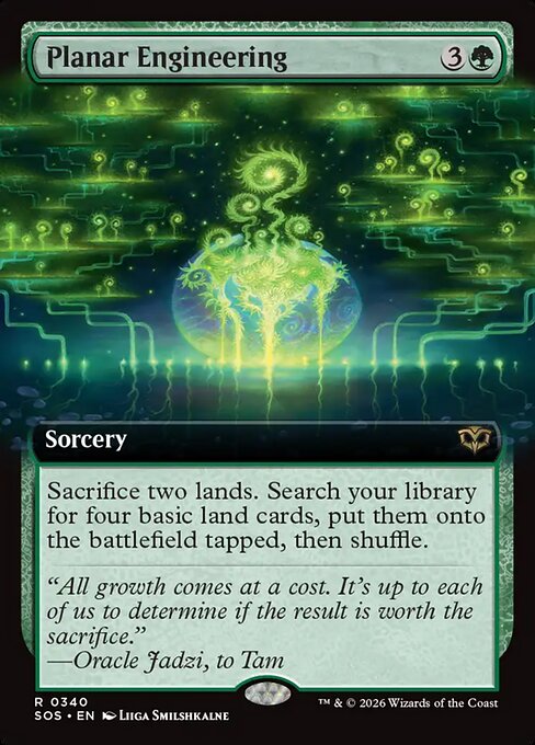 SOS, Planar Engineering, (Extended Art), 340, R, Near Mint, (Foil), EN