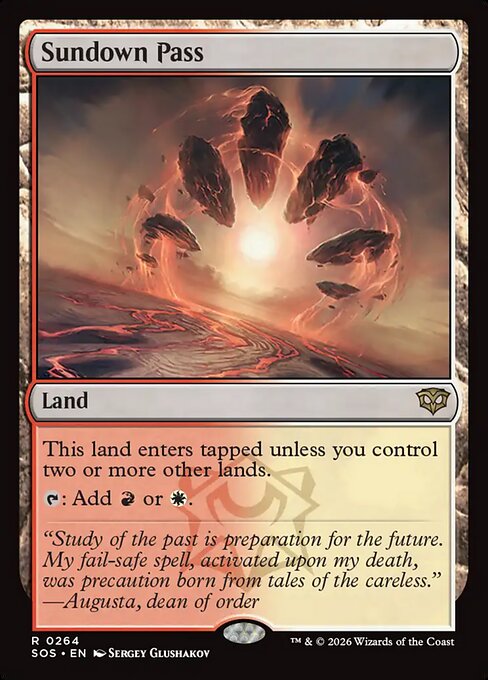 SOS, Sundown Pass, Standard, 264, R, Near Mint, (Foil), EN