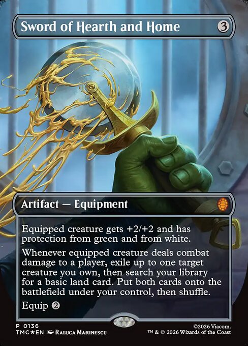 TMC, Sword of Hearth and Home, (Borderless), 136, M, Near Mint, (Foil), EN