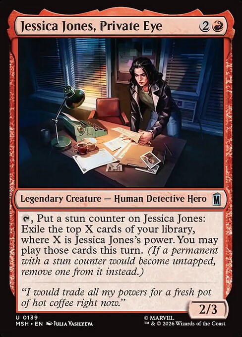 MSH, Jessica Jones, Private Eye, Standard, 139, U, Near Mint, (Foil), EN
