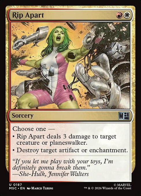 MSC, Rip Apart, Standard, 187, U, Near Mint, {Surge Foil}, EN