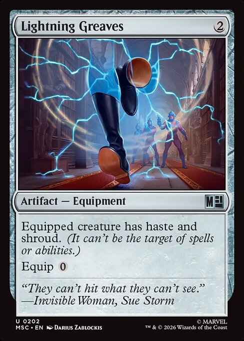 MSC, Lightning Greaves, Standard, 202, U, Near Mint, Normal, EN