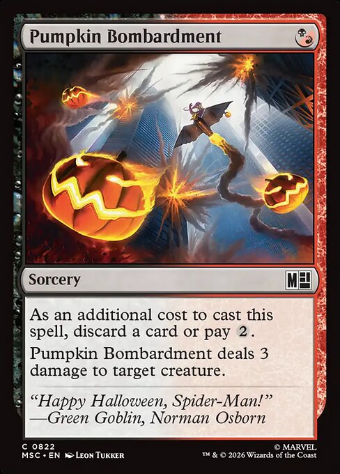 MSC, Pumpkin Bombardment, Standard, 822, C, Near Mint, (Foil), EN