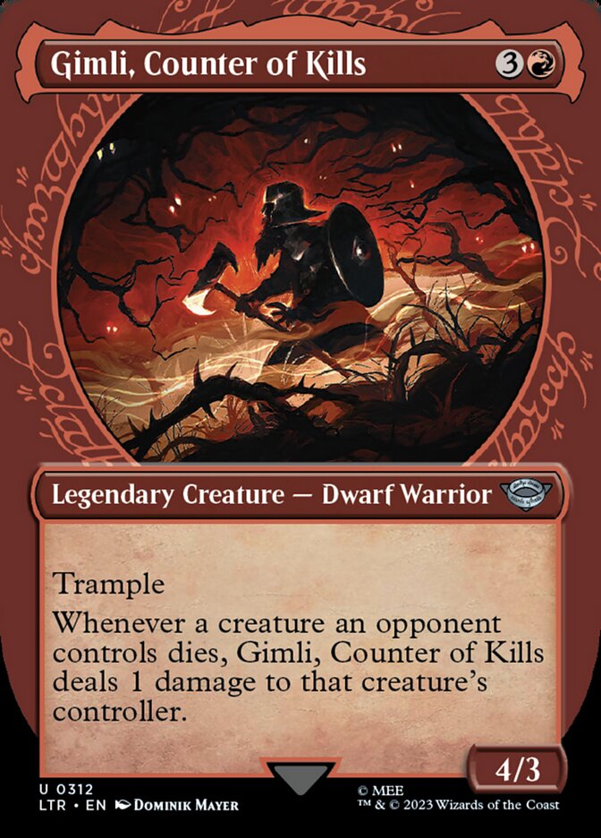 LTR, Gimli, Counter of Kills, (Showcase), 312, U, Near Mint, (Foil), EN