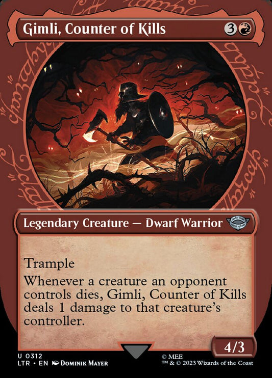 LTR, Gimli, Counter of Kills, (Showcase), 312, U, Near Mint, Normal, EN