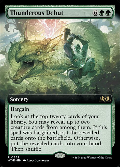 WOE, Thunderous Debut, (Extended Art), 359, R, Near Mint, Normal, EN