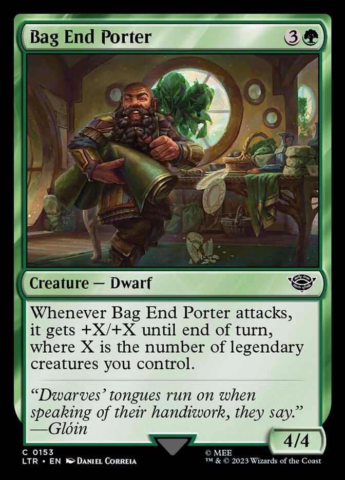 LTR, Bag End Porter, Standard, 153, C, Near Mint, (Foil), EN
