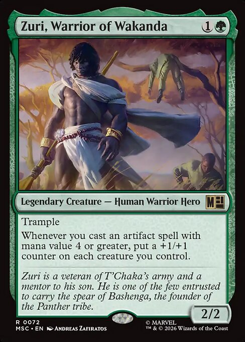 MSC, Zuri, Warrior of Wakanda, Standard, 72, R, Near Mint, Normal, EN