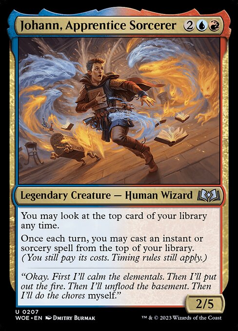 WOE, Johann, Apprentice Sorcerer, Standard, 207, U, Near Mint, (Foil), EN