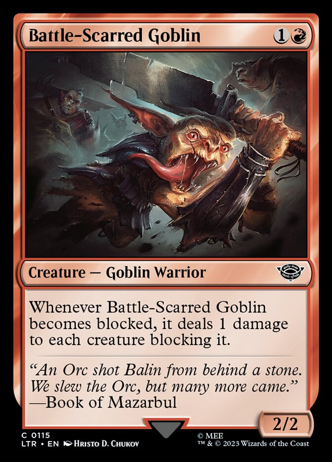 LTR, Battle-Scarred Goblin, Standard, 115, C, Near Mint, (Foil), EN