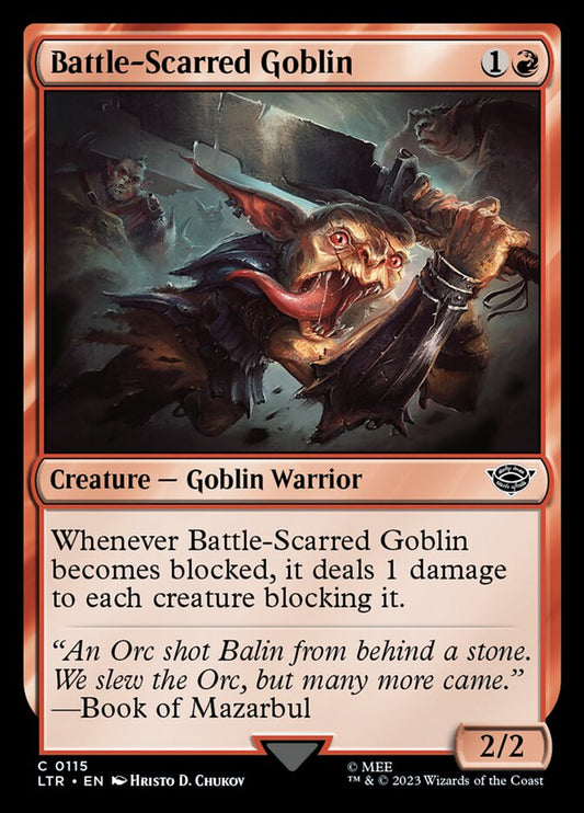 LTR, Battle-Scarred Goblin, Standard, 115, C, Near Mint, (Foil), EN